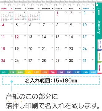 名入れ仕様について