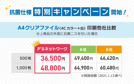 抗菌仕様、特別キャンペーン開始