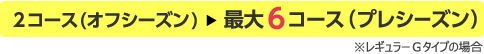 プレシーズンは最大6コース