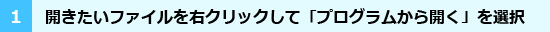 開きたいファイルをクリックして「プログラムから開く」を選択