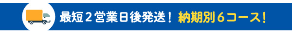 最短2営業日後発送！